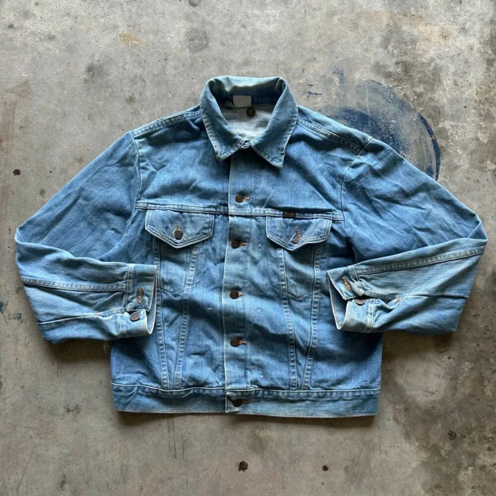 Vintage 70s Wrangler Denim Jacket Size Medium